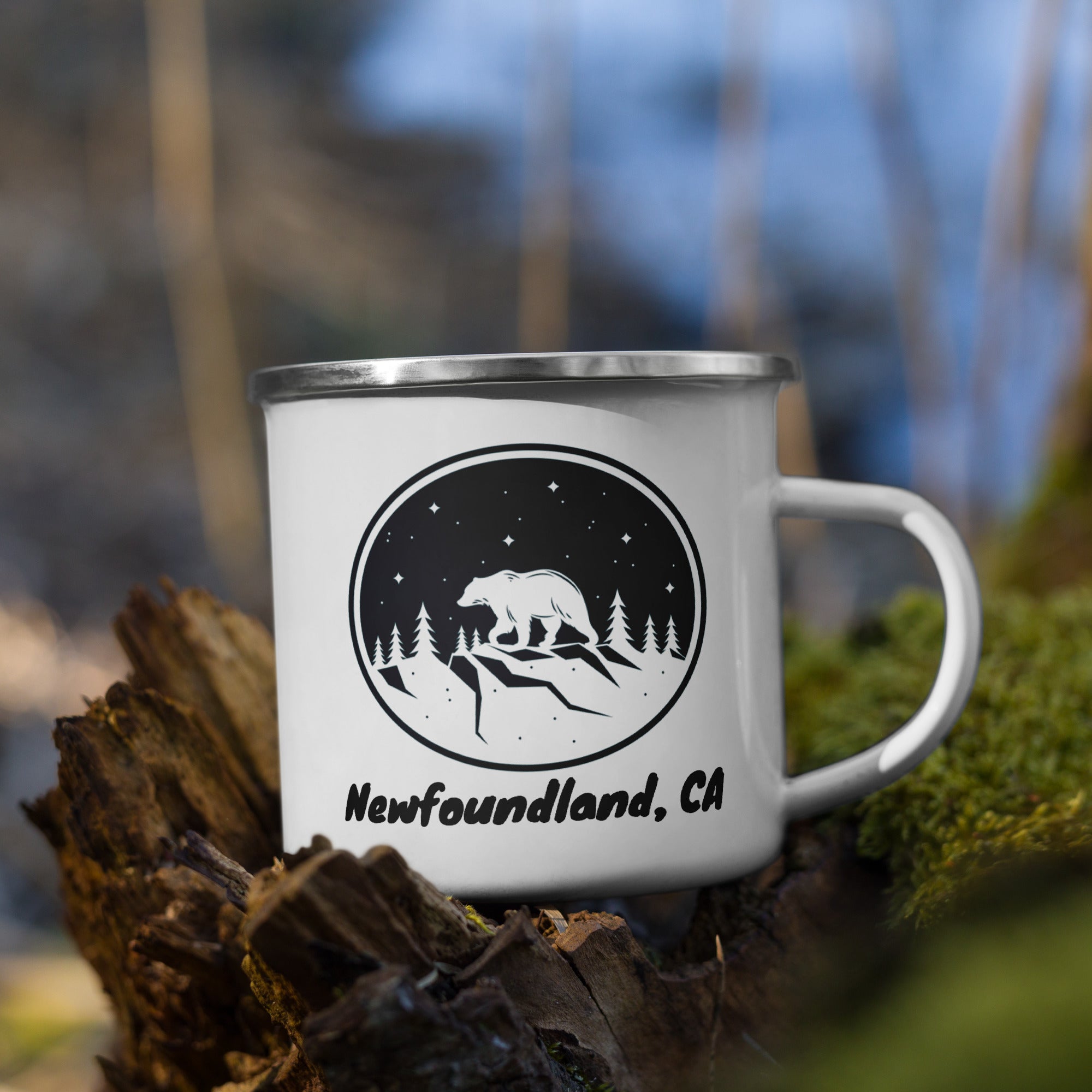Newfoundland Bear Enamel Mug