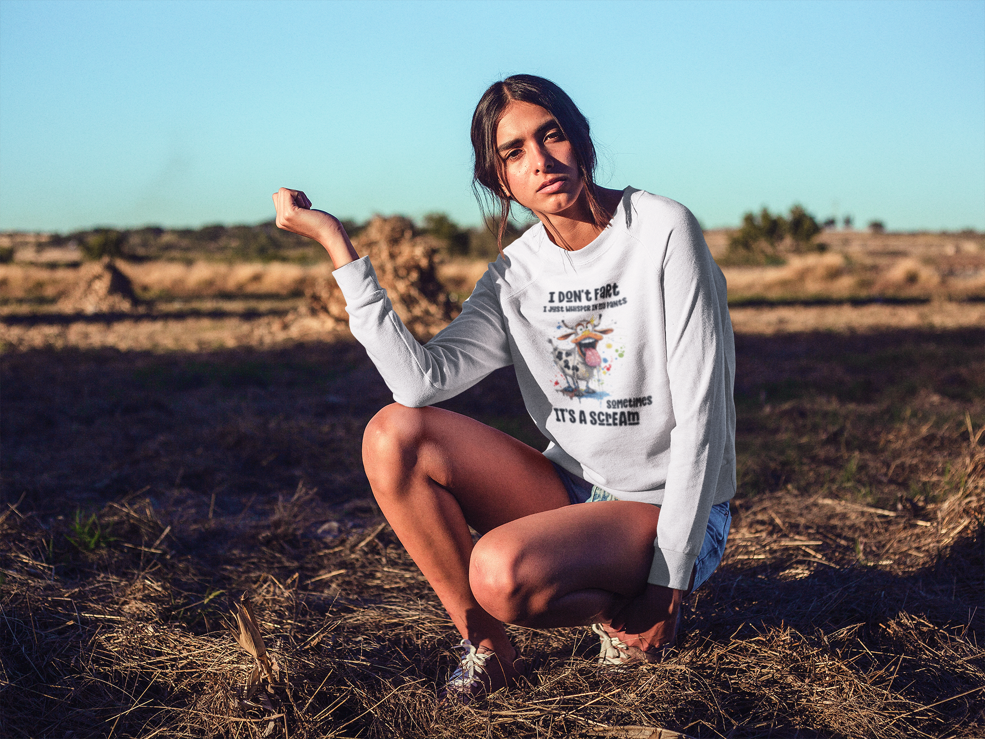 I don’t fart I just whisper in my pants sometimes it’s a scream Unisex Sweatshirt - Image 2