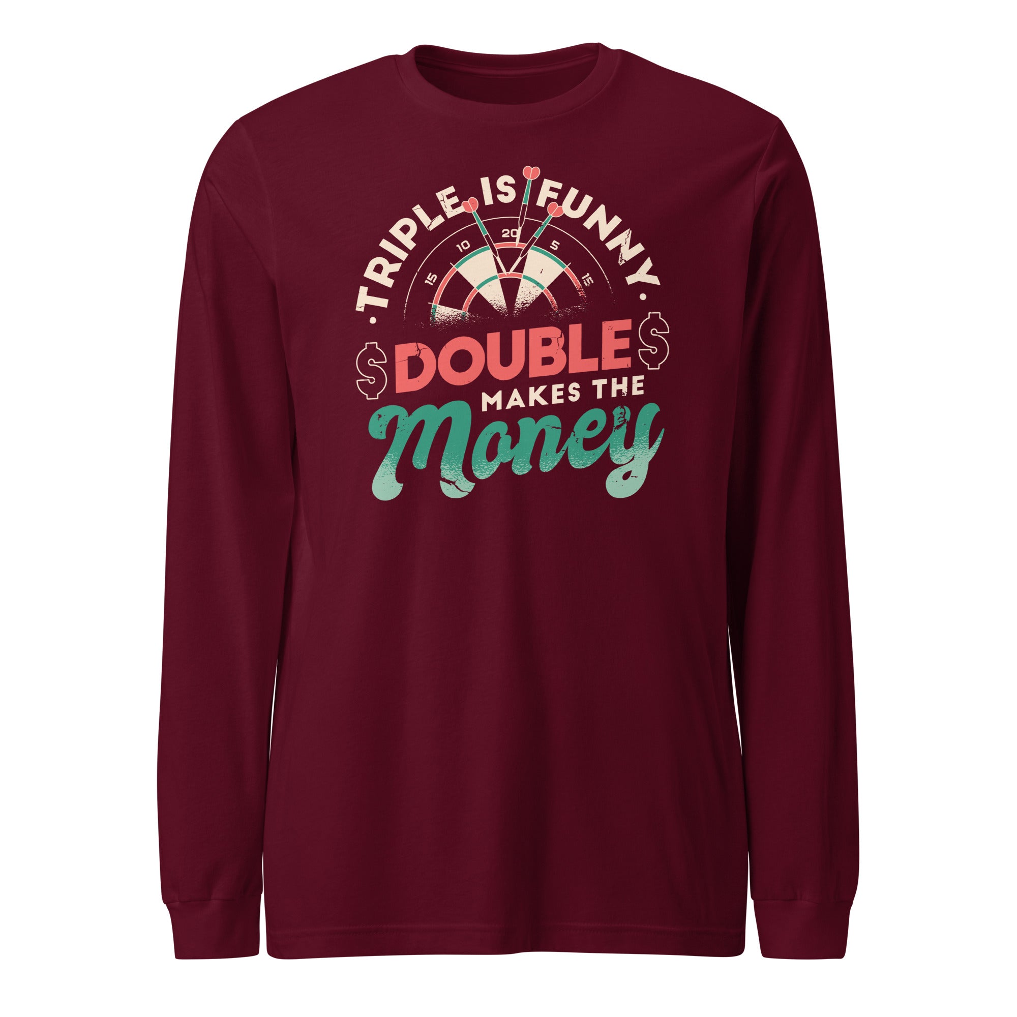 Double Makes The Money Darts Long Sleeve Tee - Image 5