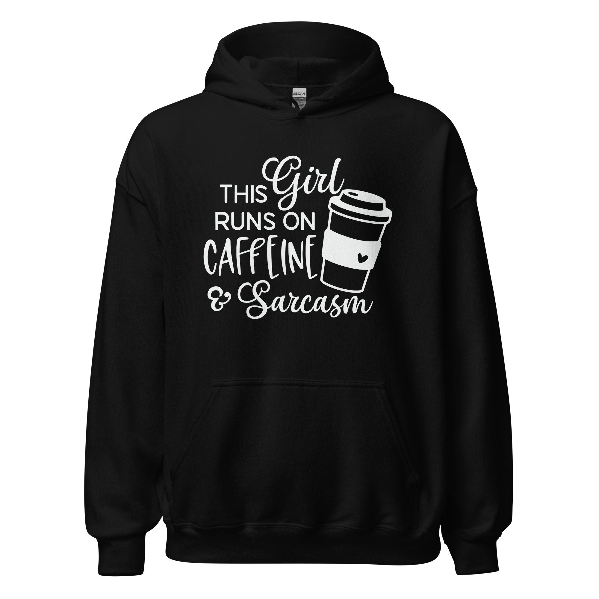 This Girl Runs On Caffeine And Sarcasm Unisex Hoodie - Image 5