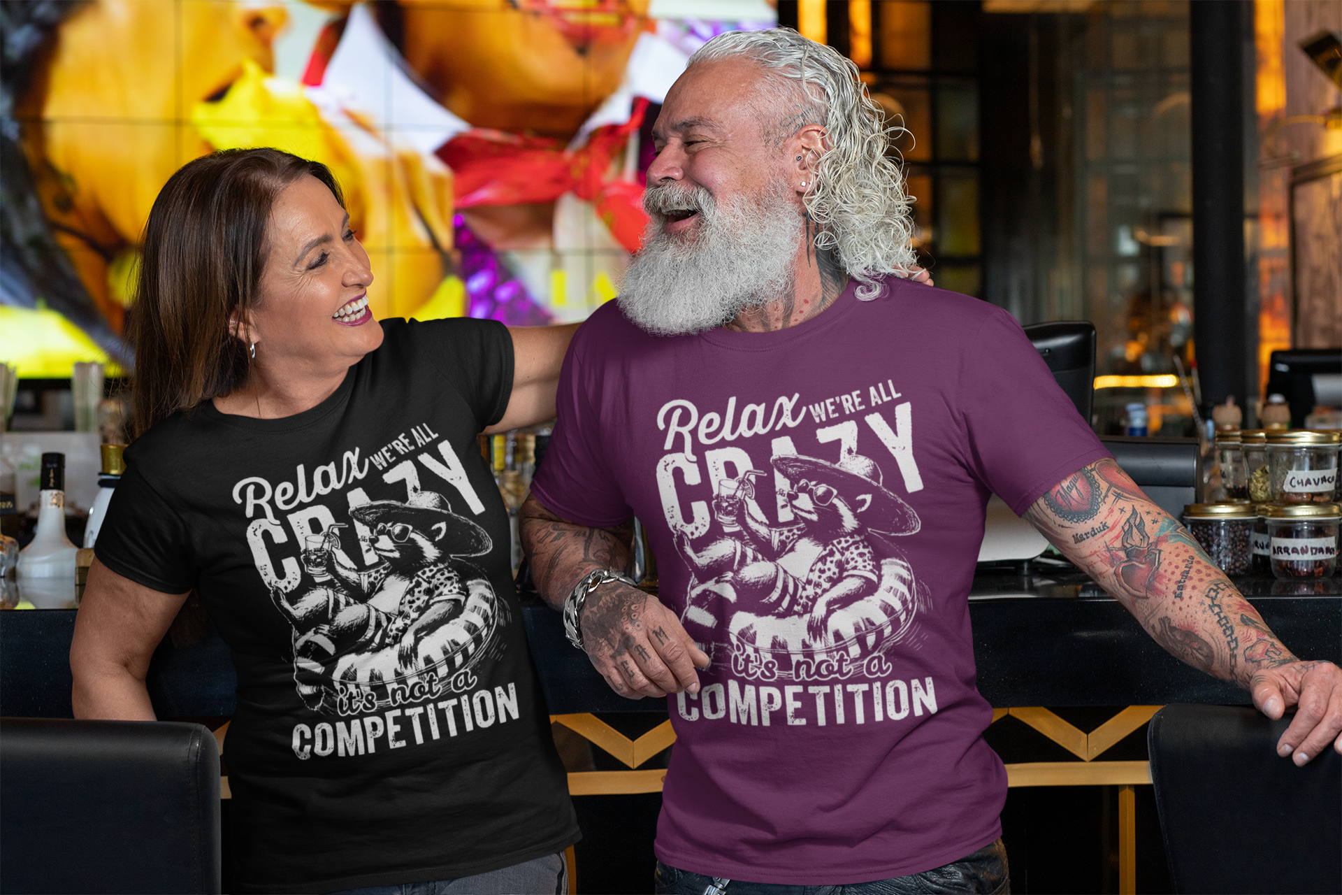 Relax, We're All Crazy – It's Not a Competition – Unisex T-Shirt - Image 2