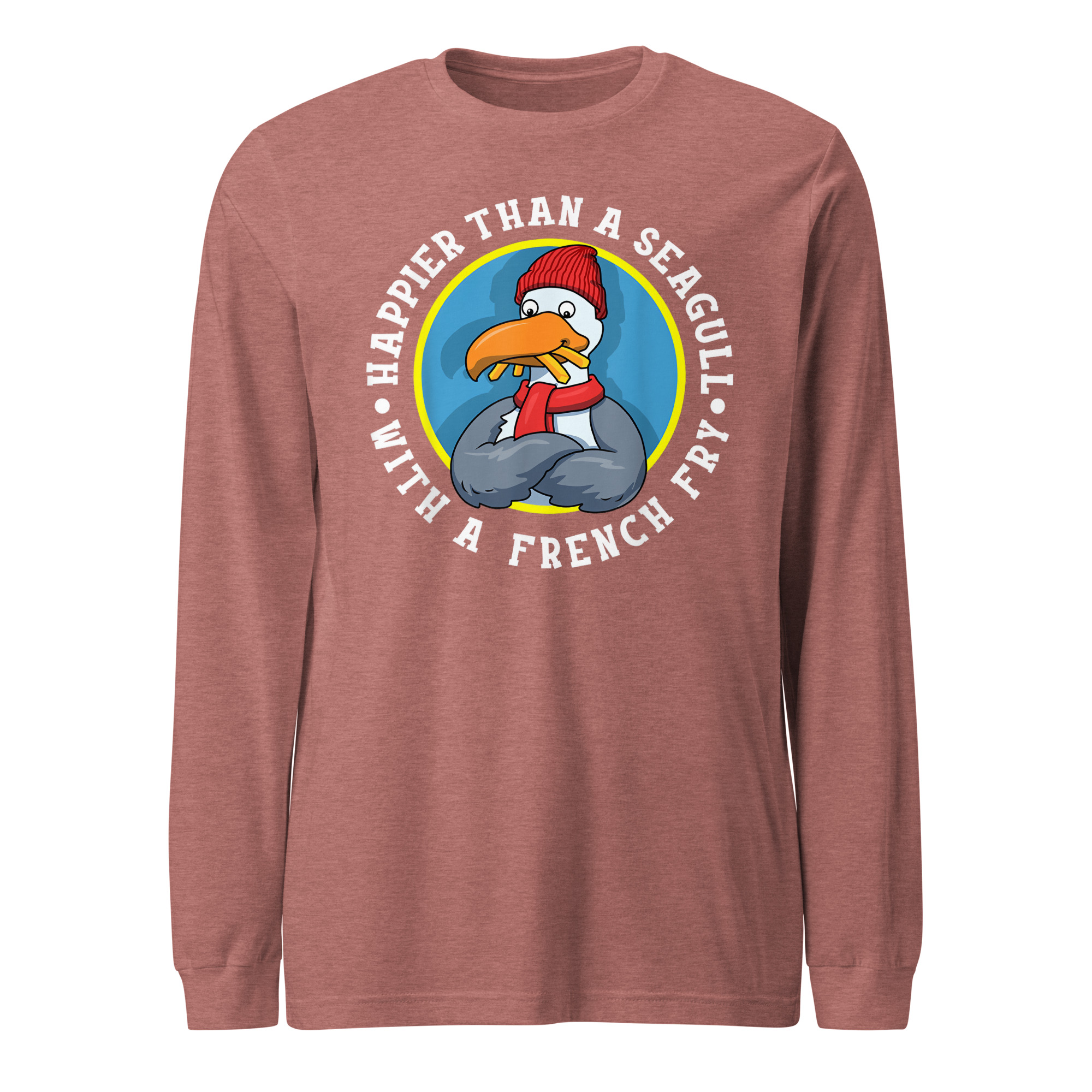 Happier Than A Seagull With A French Fry Unisex Long Sleeve Tee - Image 8