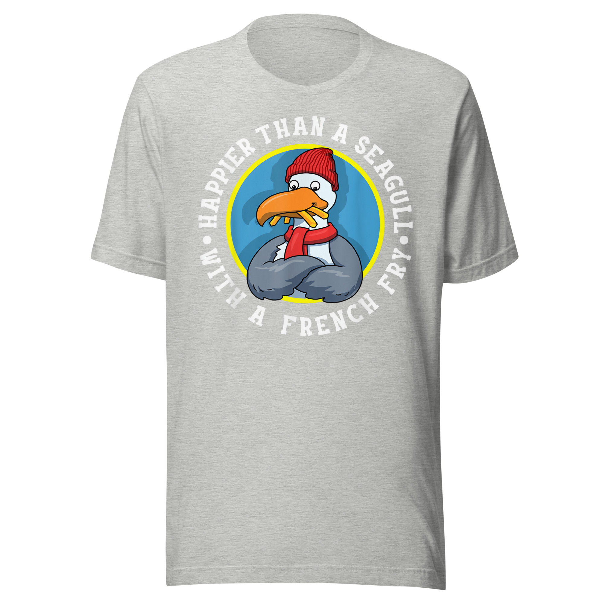 Happier Than A Seagull With A French Fry – Unisex T-Shirt - Image 14