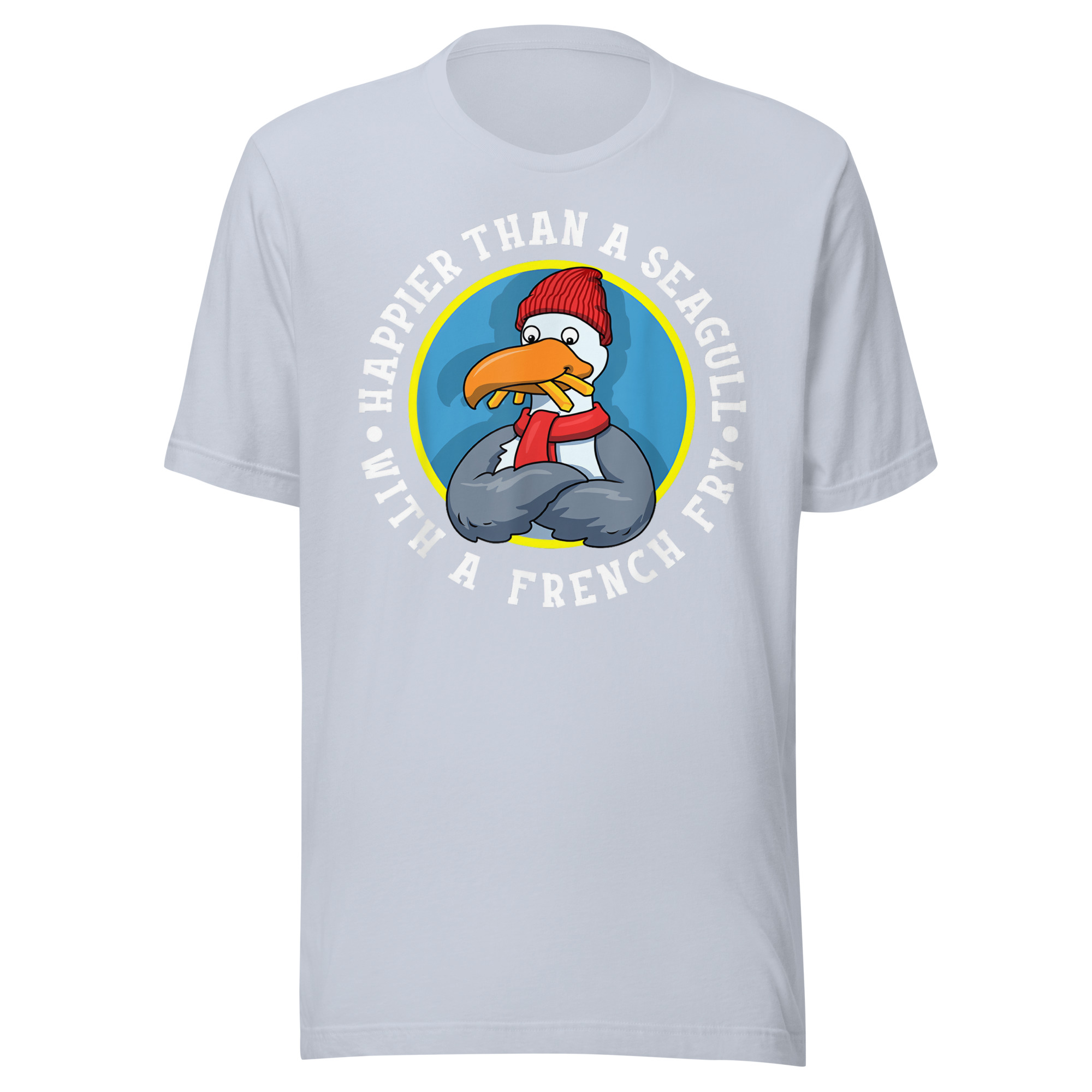 Happier Than A Seagull With A French Fry – Unisex T-Shirt - Image 5