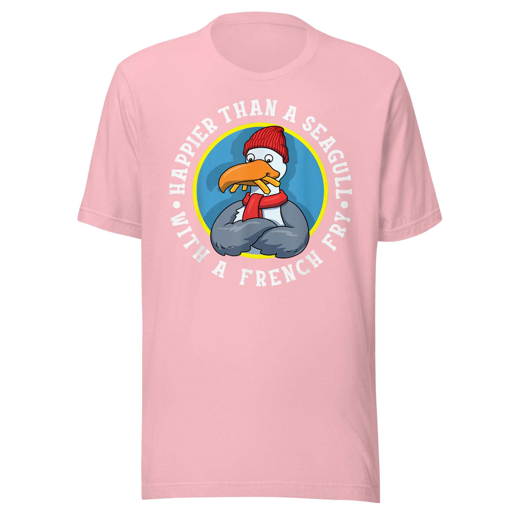 Happier Than A Seagull With A French Fry – Unisex T-Shirt - Image 9