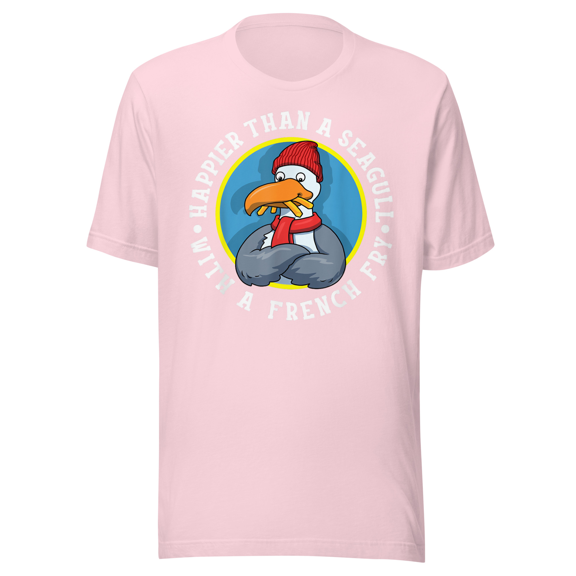 Happier Than A Seagull With A French Fry – Unisex T-Shirt - Image 11