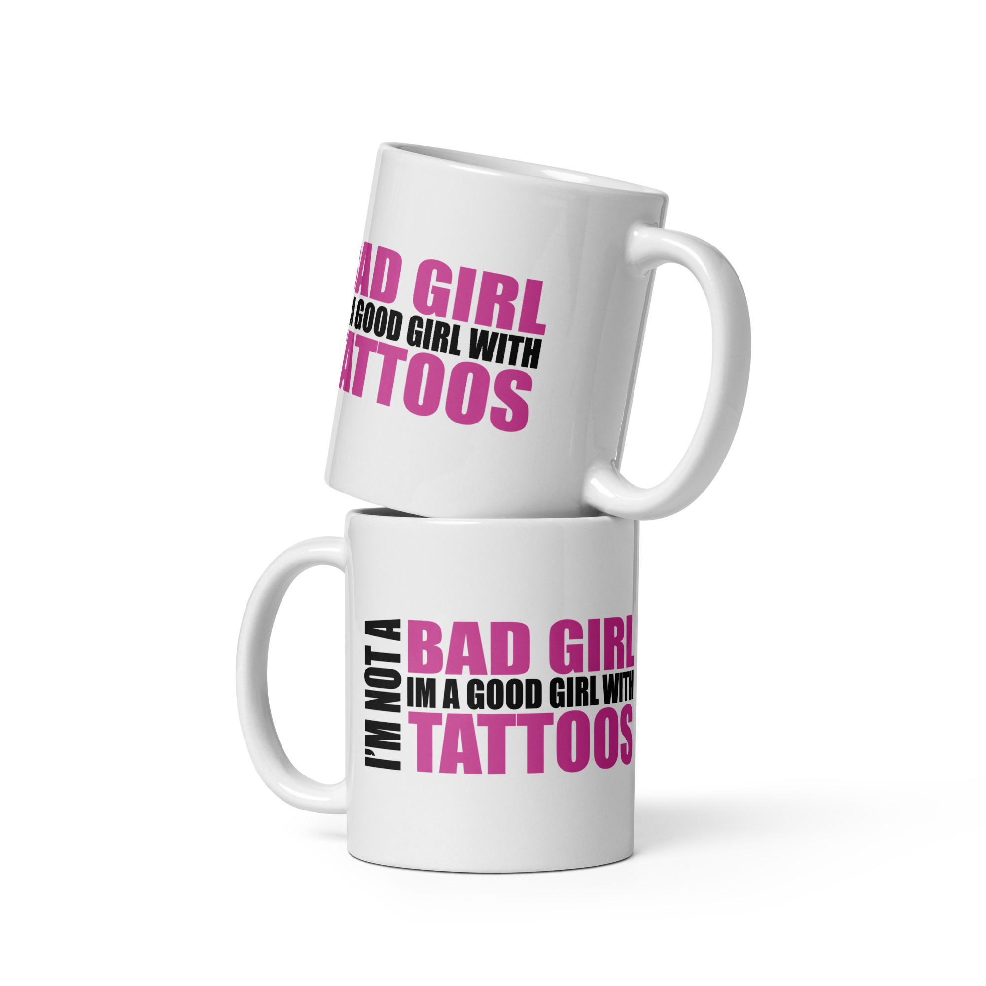 I'm Not A Bad Girl - White Glossy Mug - Image 3