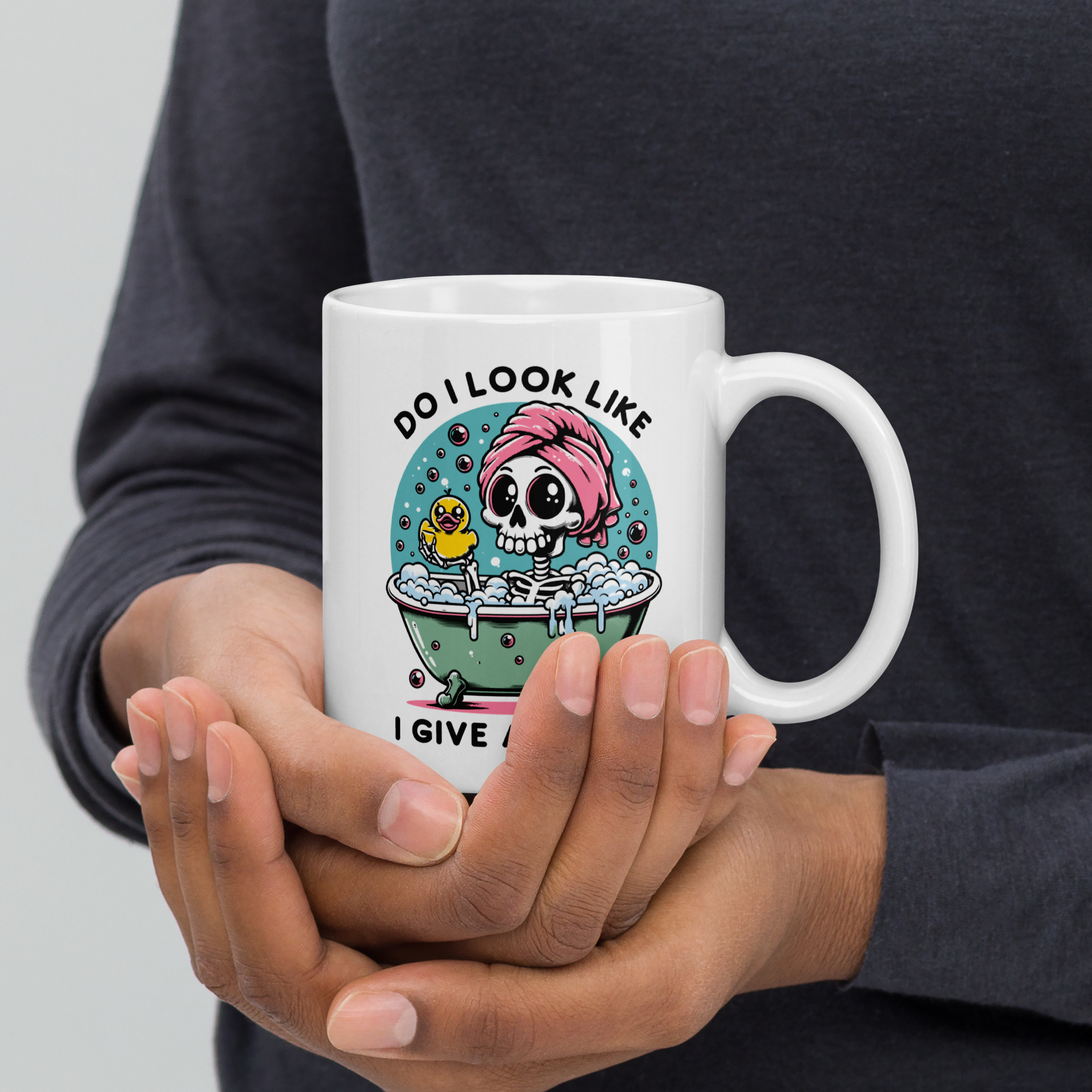 Do I Look Like I Give A Duck White Glossy Mug