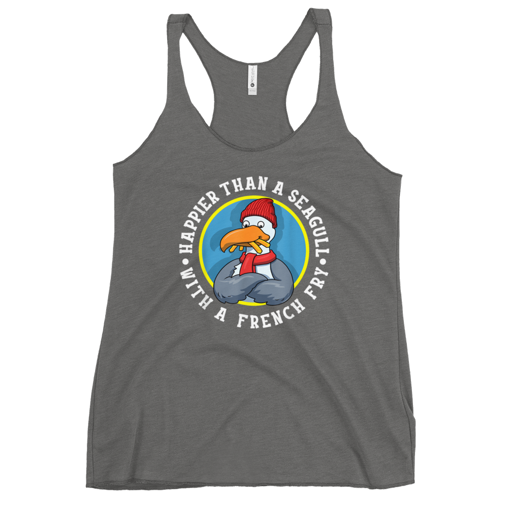 Happier Than A Seagull With A French Fry – Women’s Tank Top - Image 5