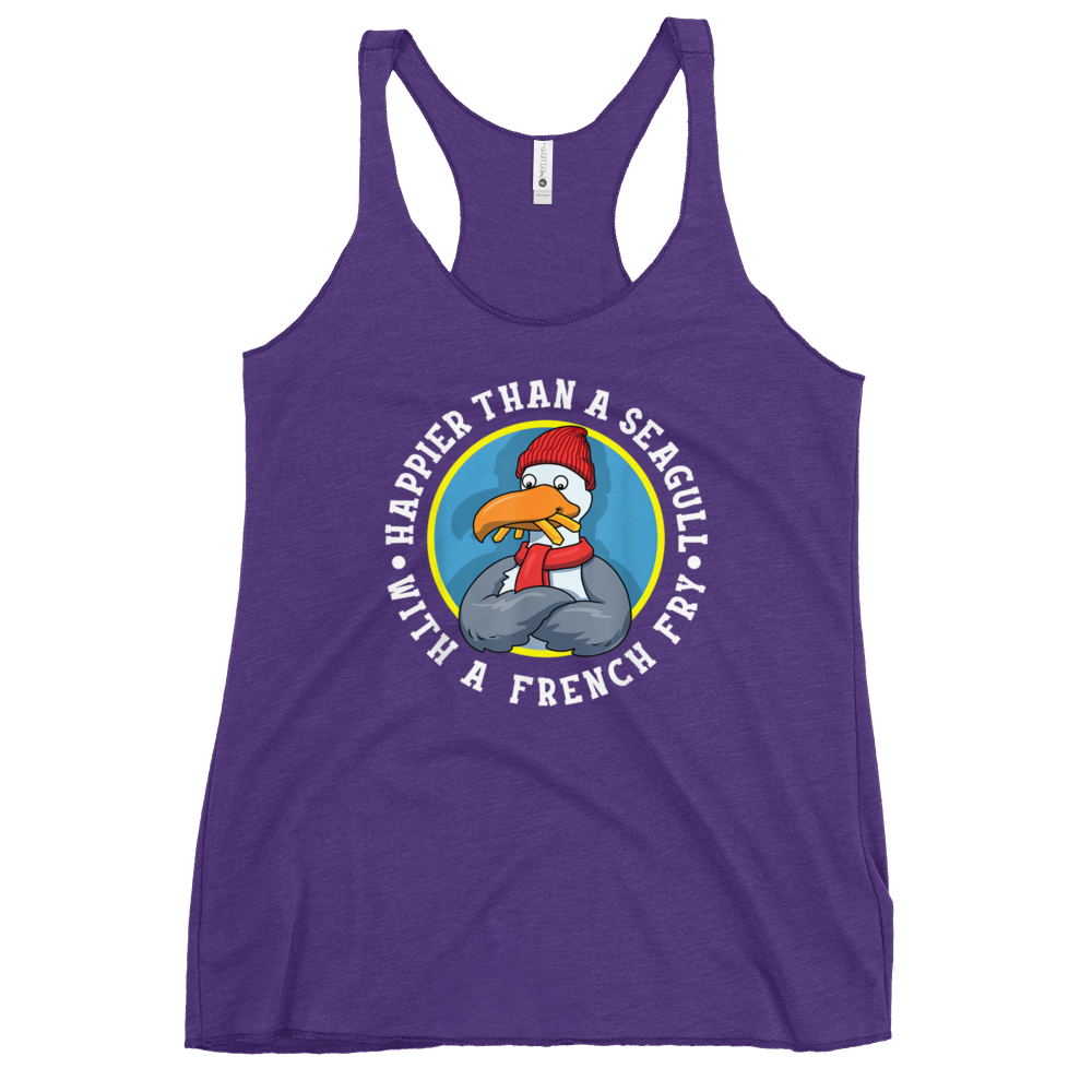 Happier Than A Seagull With A French Fry – Women’s Tank Top - Image 6