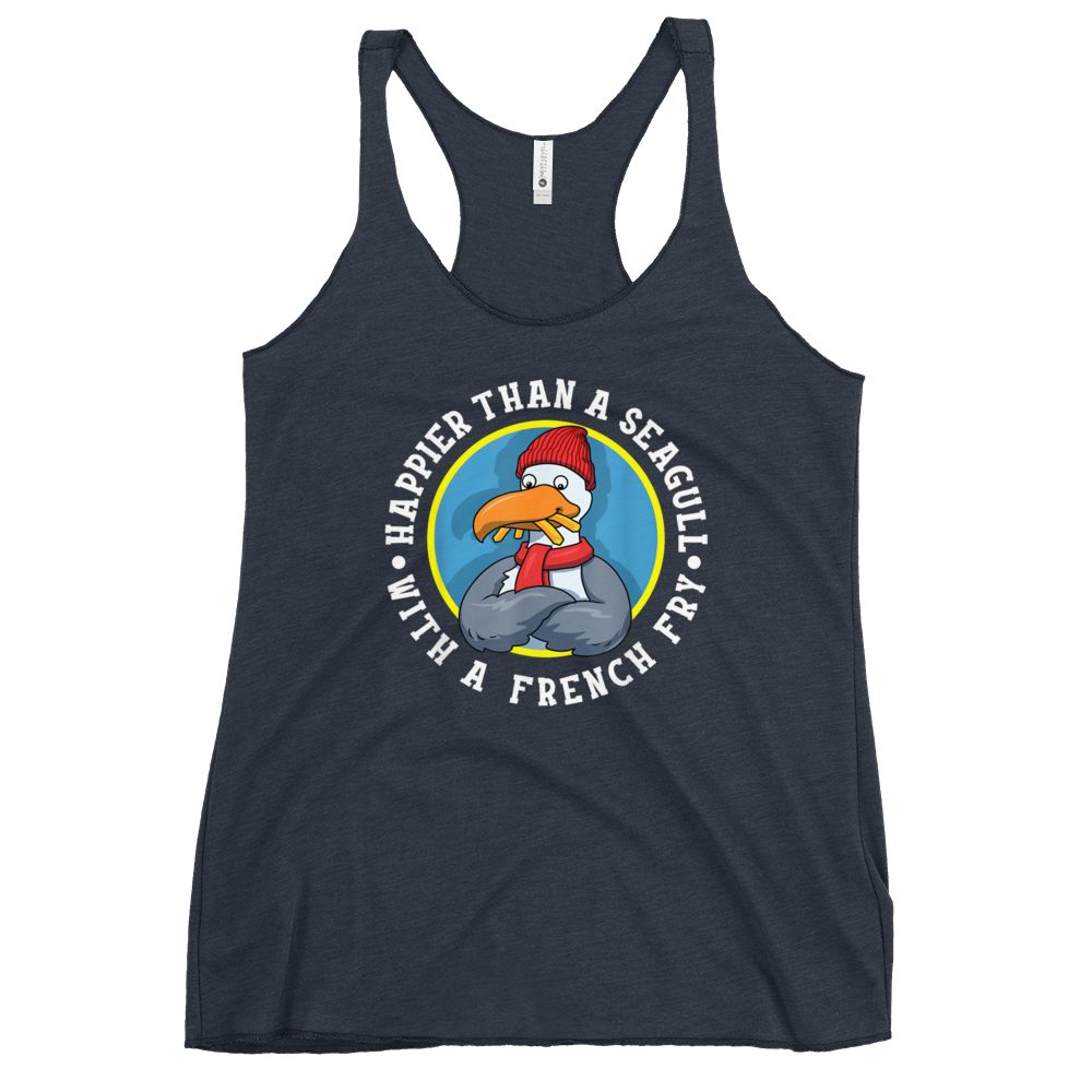Happier Than A Seagull With A French Fry – Women’s Tank Top - Image 7