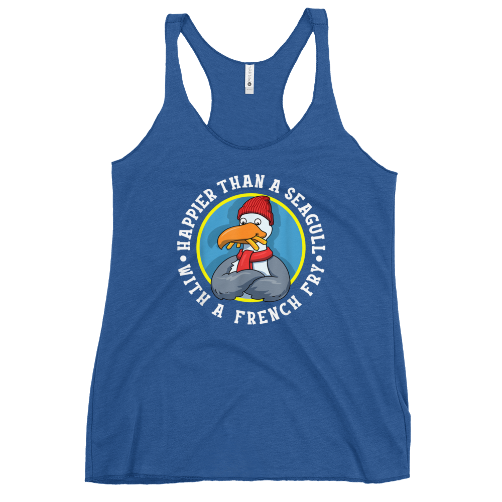 Happier Than A Seagull With A French Fry – Women’s Tank Top - Image 3