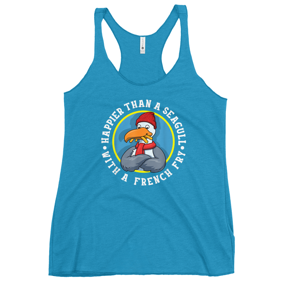 Happier Than A Seagull With A French Fry – Women’s Tank Top - Image 8