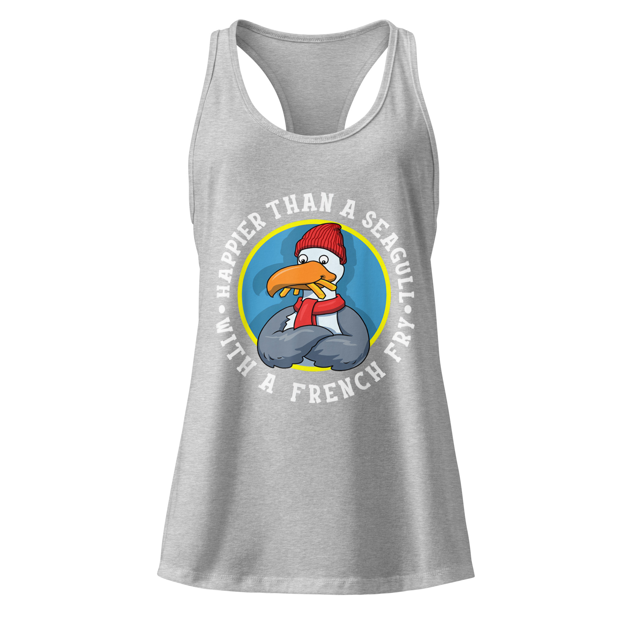 Happier Than A Seagull With A French Fry - Tank Top - Image 6