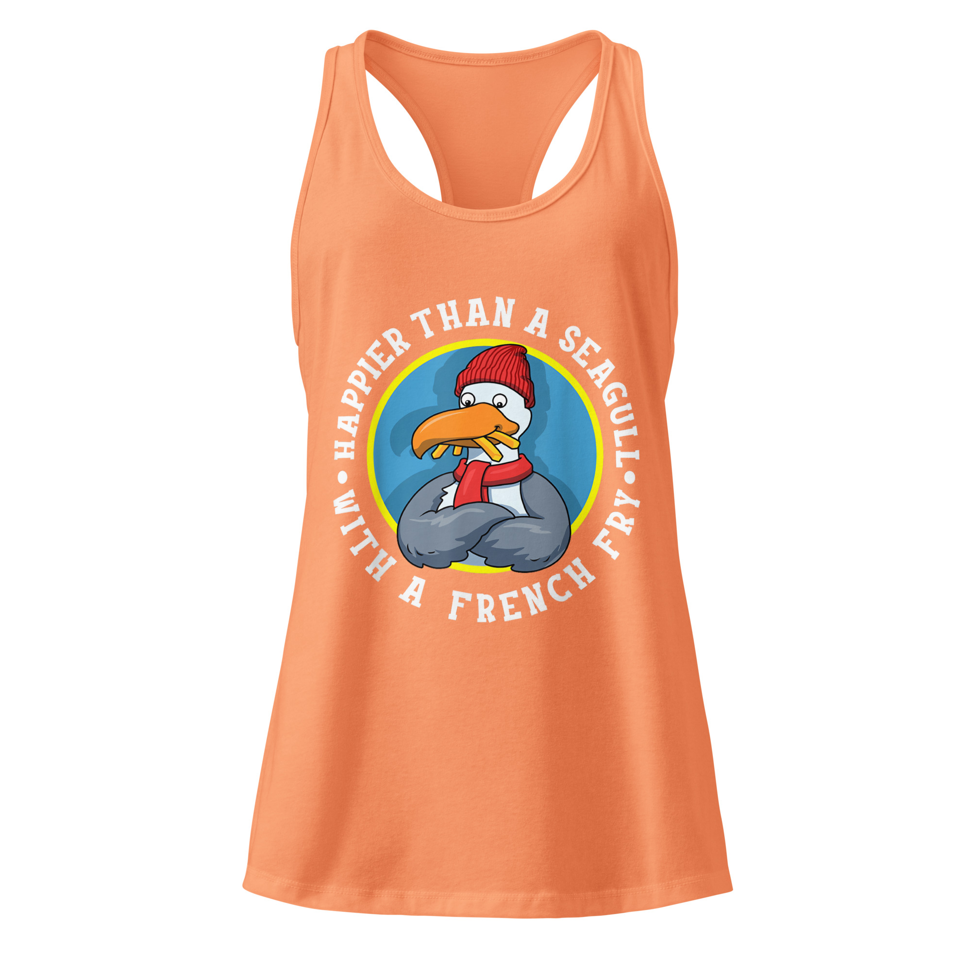 Happier Than A Seagull With A French Fry - Tank Top - Image 4