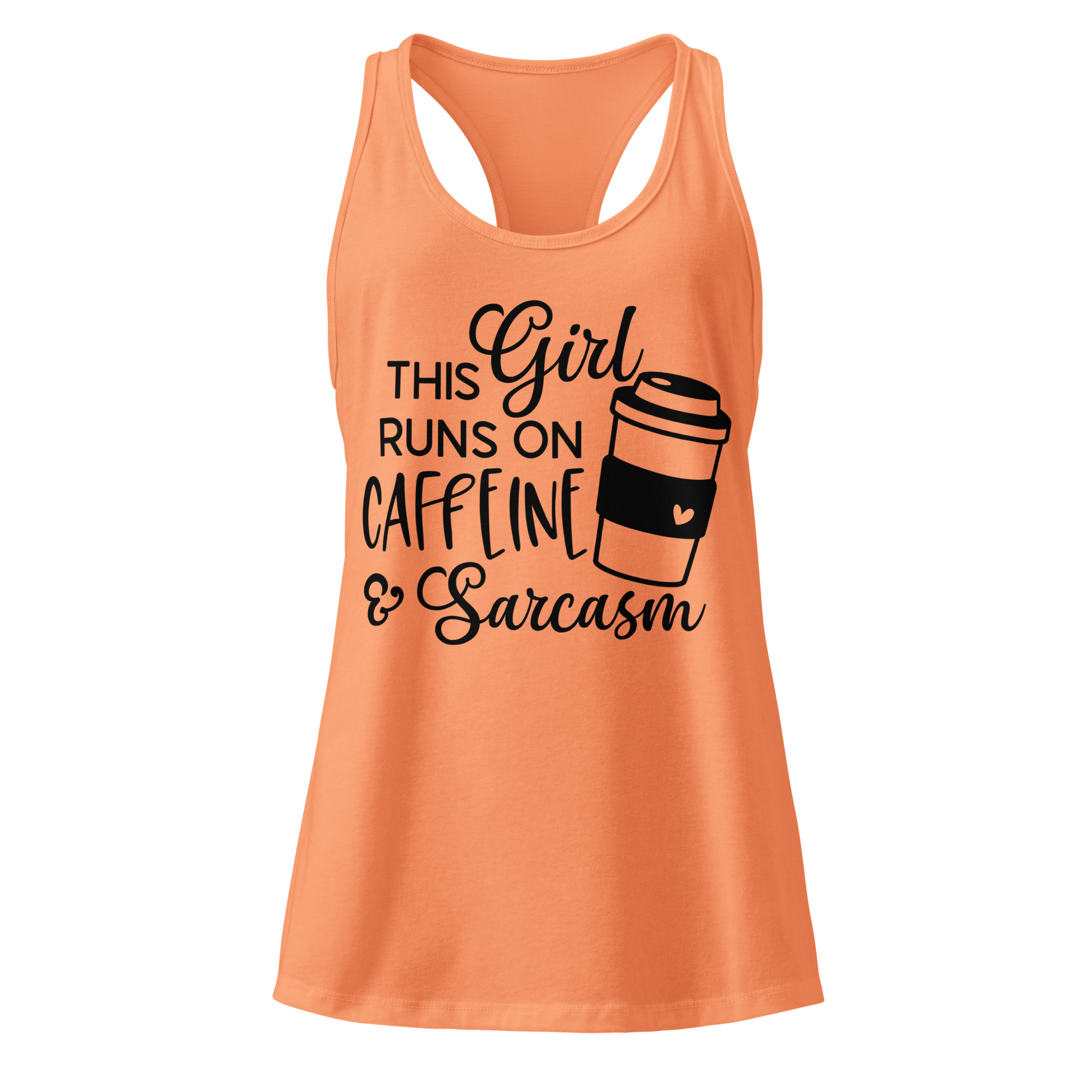 This Girl Runs On Caffeine And Sarcasm - Tank Top - Image 4