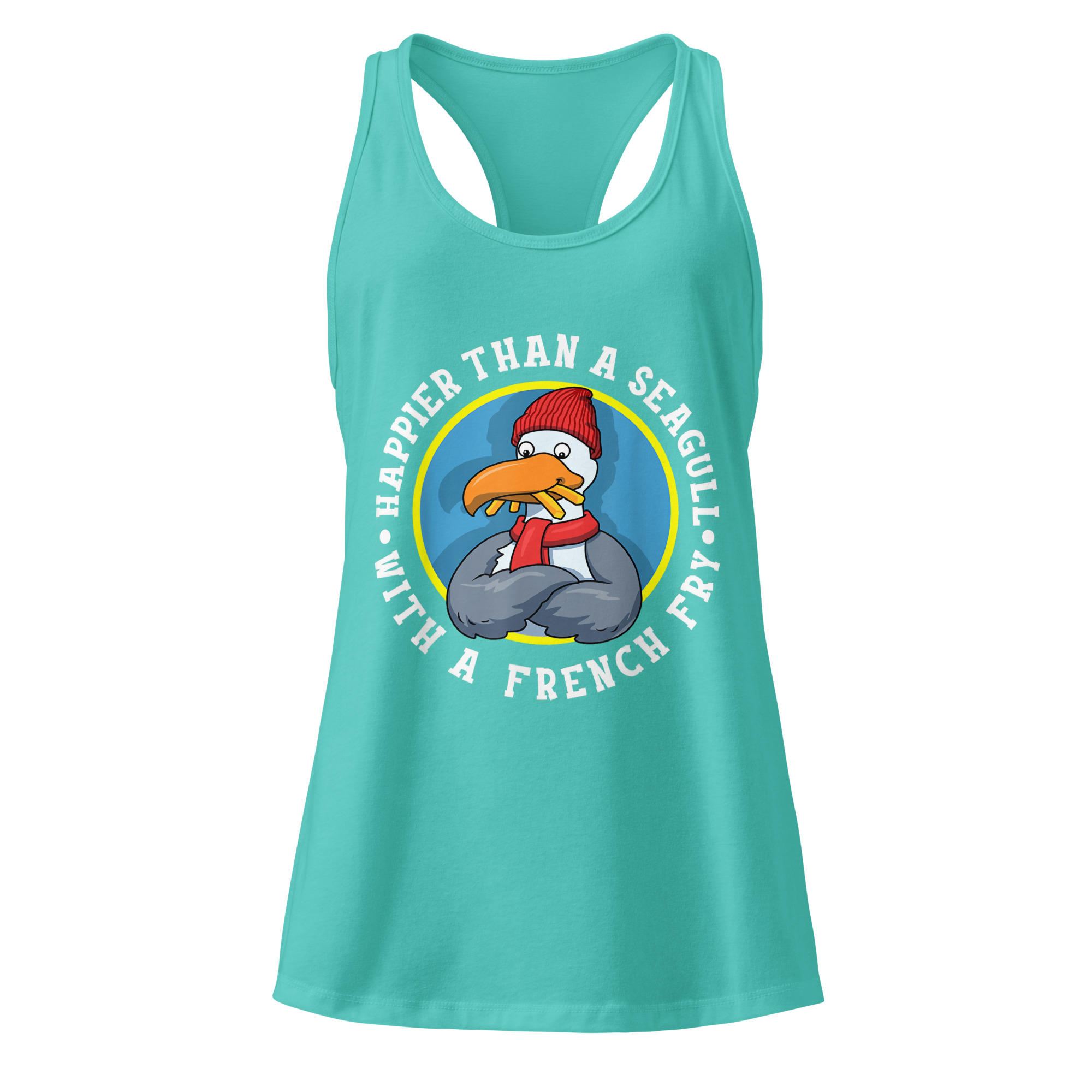 Happier Than A Seagull With A French Fry - Tank Top - Image 5