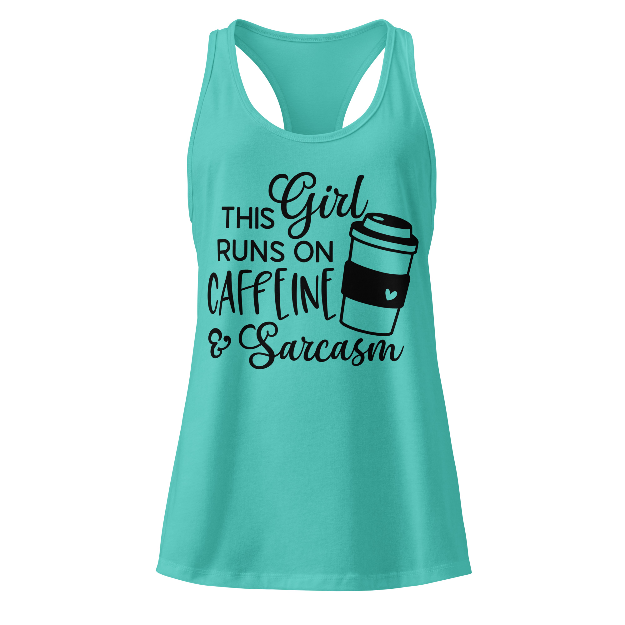 This Girl Runs On Caffeine And Sarcasm - Tank Top - Image 5